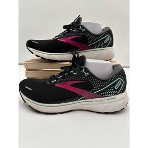Brooks Ghost 14 Black Pink Yucca Womens 11 Running Sneakers Cushion Support